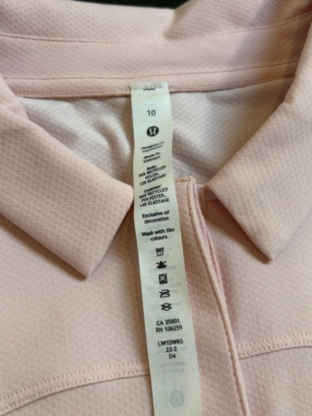 LULULEMON Quick Drying Sleeveless Polo Size 10 Flush Pink - Picture 8 of 12
